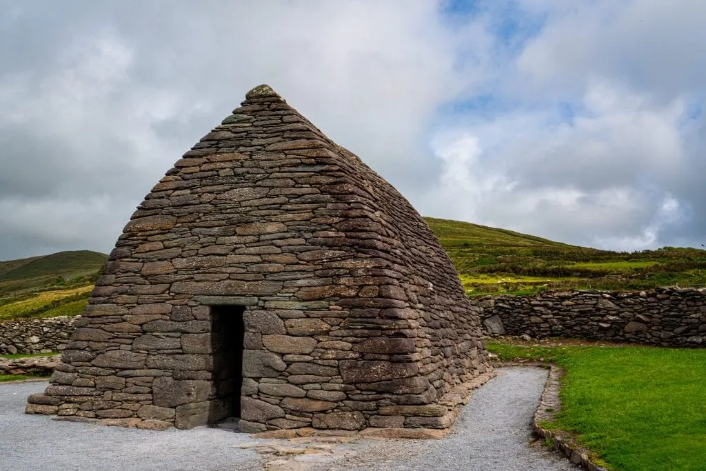 Gallarus Oratory as seen along Slea Head Drive Dingle Peninsula Ireland