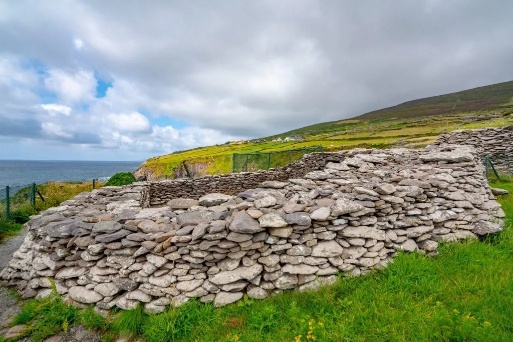 Ruins of Dunbeg Fort along Slea Head Drive, Dingle Peninsula drive Ireland