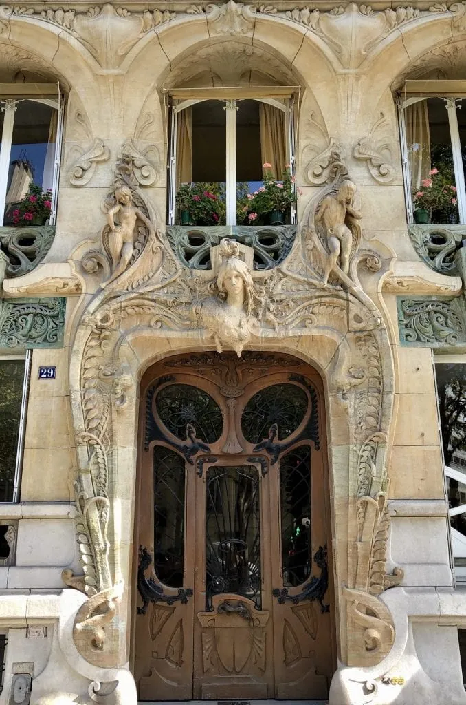 Front door of 29 Avenue Rapp Paris France