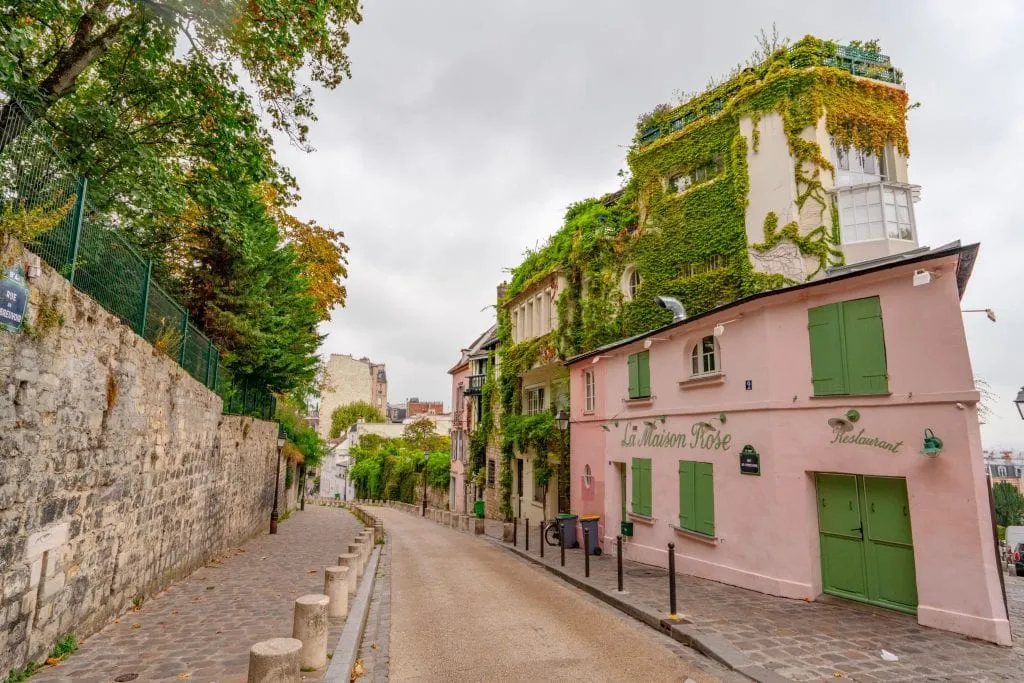 La Maison Rose in Montmartre, one of the best photo spots in Paris France