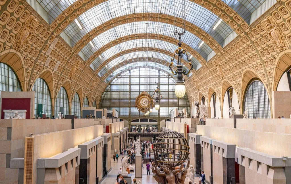 Interior of Musee d'Orsay--if you love impressionist art, definitely add this place to your Paris travel budget!