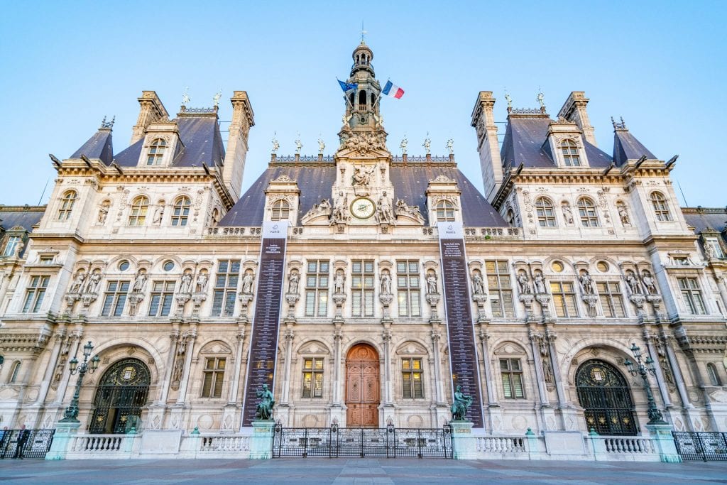 Hotel de Ville in Paris France, one of the most instagrammable places in Paris