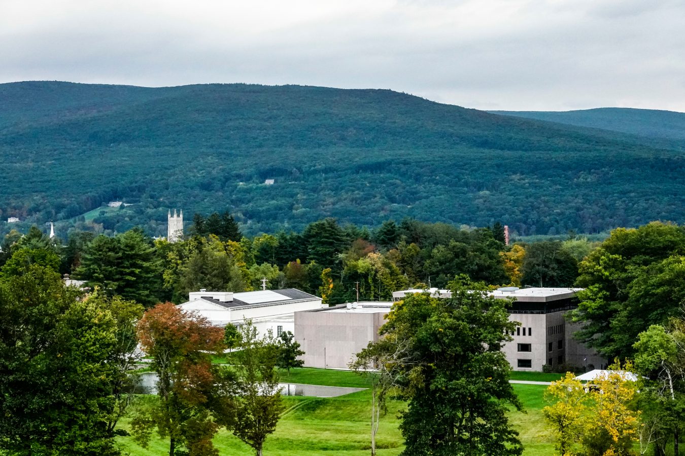 view of williamstown massachusetts with the berkshires visible rising in the background