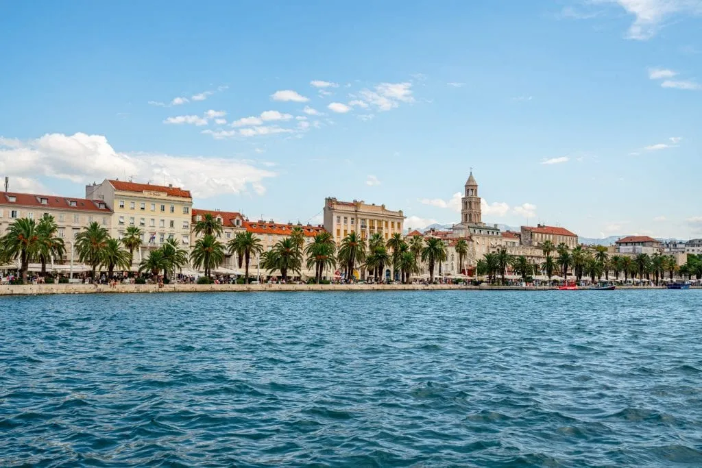 View of the Split Riva Promenade from across the water