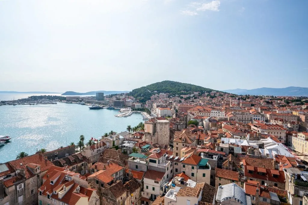 View of Split from St Dominus Bell Tower, as seen during a Split itinerary
