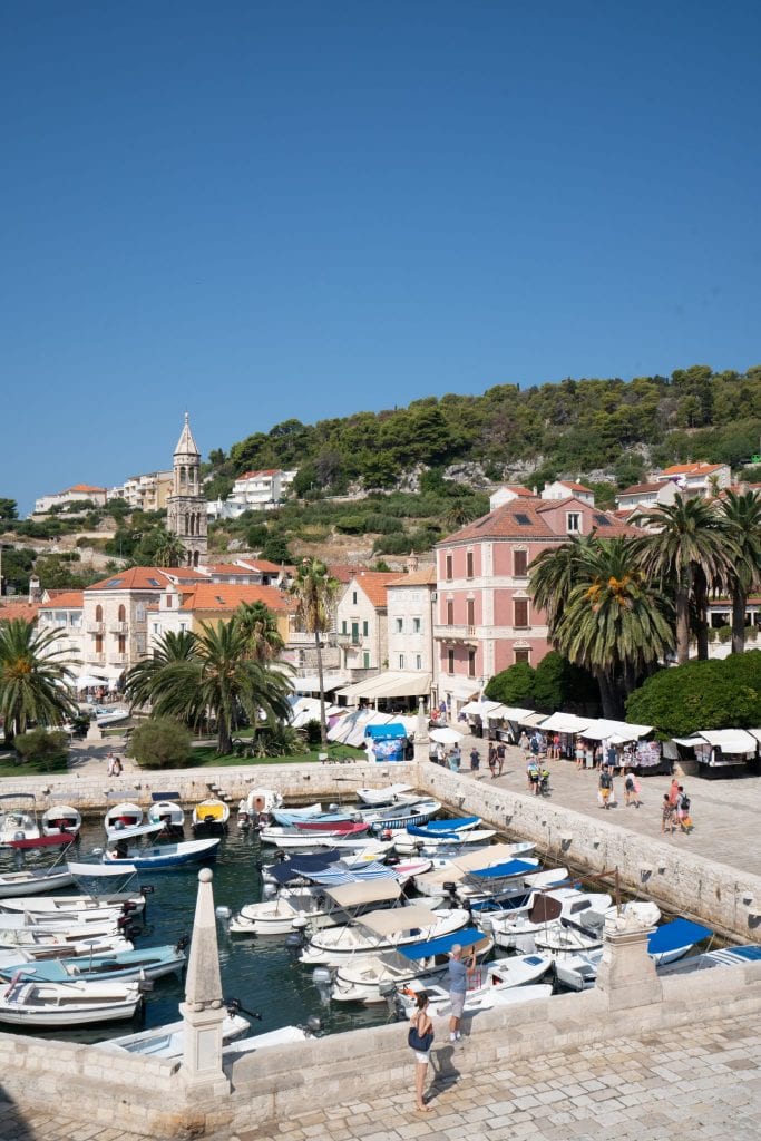 View from the terrace of the Hvar Theatre--definitely don't miss climbing up here what deciding what to do in Hvar!