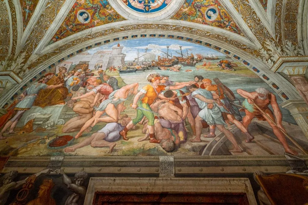vatican tour today Beautiful fresco as seen when visiting the Vatican City Museums