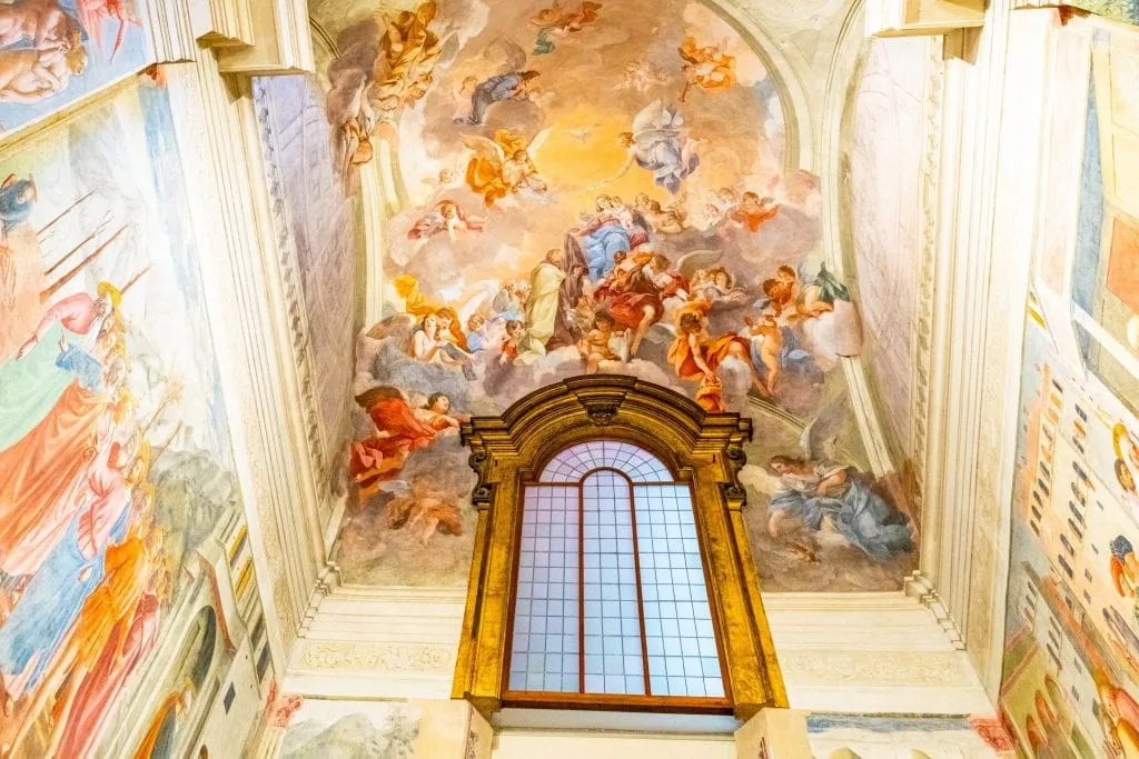 Ceiling of the Brancacci Chapel in Florence, one of the best things to see in Florence off the beaten path