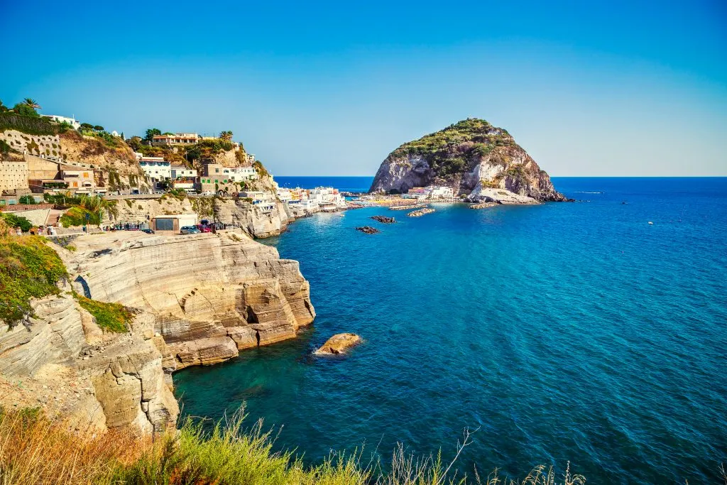 village of sant'angelo ischia as seen from across the water