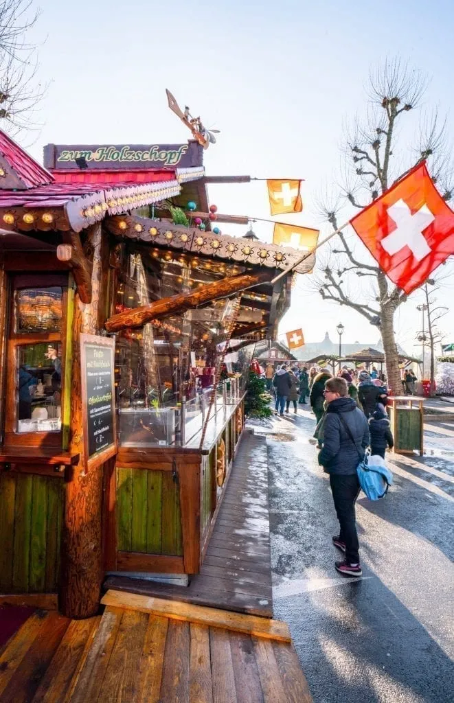christmas market stall in luxembourg, one of the best christmas markets in europe