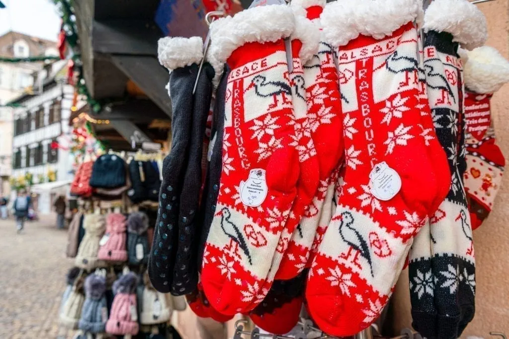 slipper socks for sale in alsace, one of the best things to buy christmas markets europe