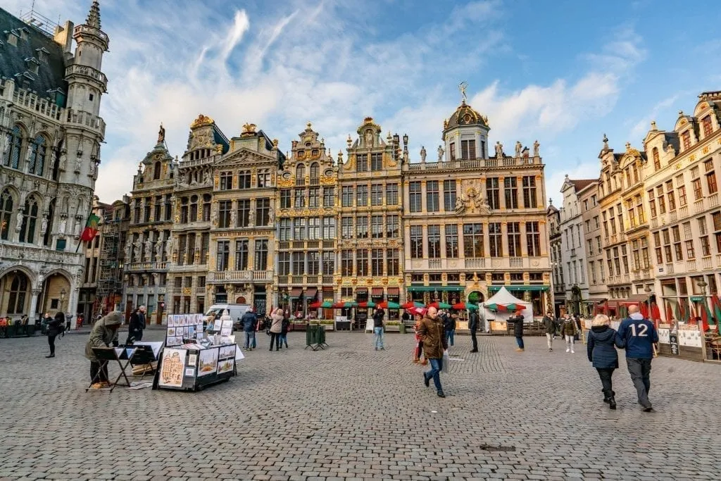 Grand Place Brussels on a sunny day in winter--don't miss this view, even with only a few days in Belgium