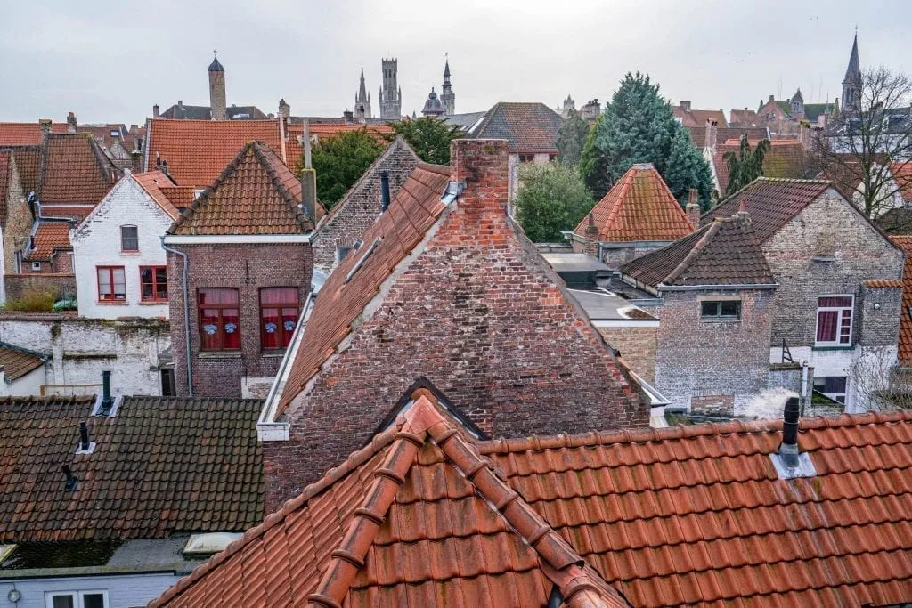 View of Bruges skyline from Hotel Asiris