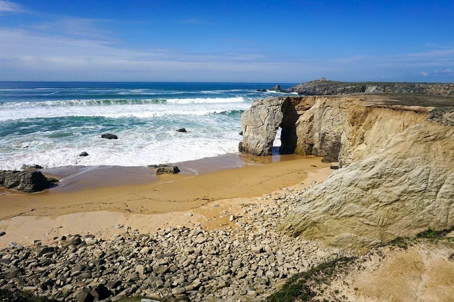 Sandy beach in Brittany France as seen on a road trip Europe itinerary