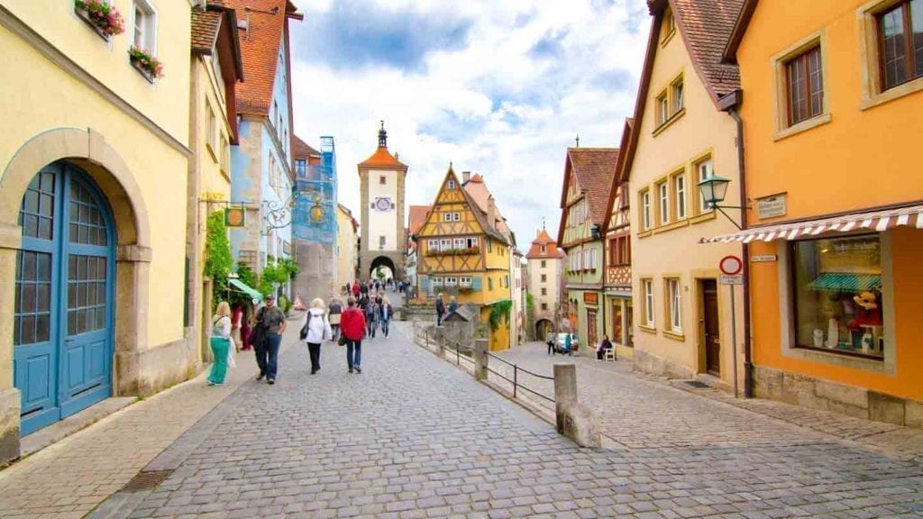 Rothenburg ob de Tauber on Germany's Romantic Road, one of the most popular road trips in Europe. Image from Getting Stamped.