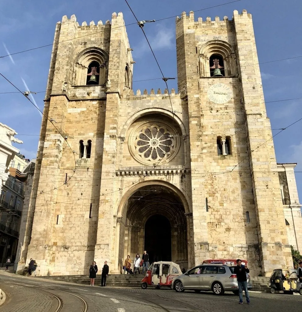 Lisbon Cathedral from below, a great addition to a one day Lisbon itinerary