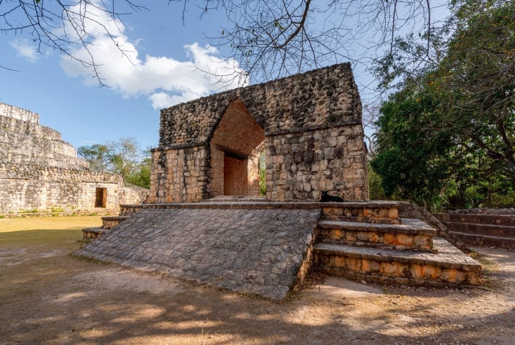 Small structure as seen visiting visiting ek balam ruins near valladolid mexico