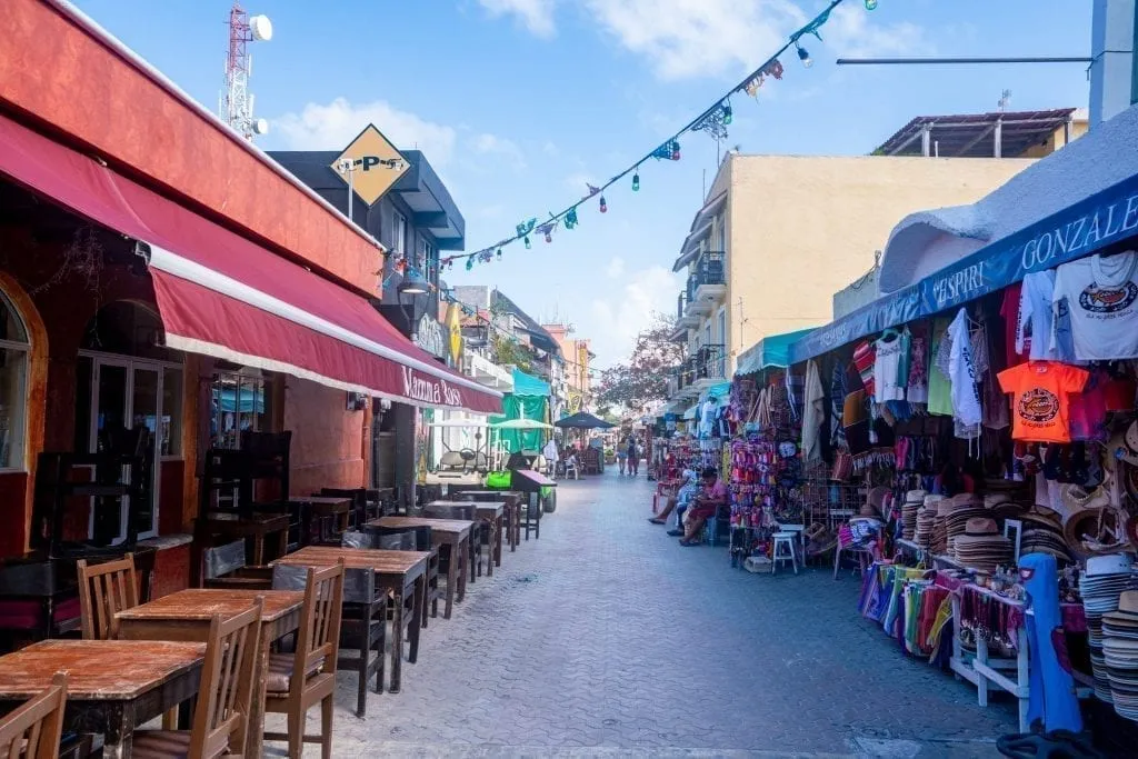 Avenida Miguel Hildalgo in Isla Mujeres Mexico