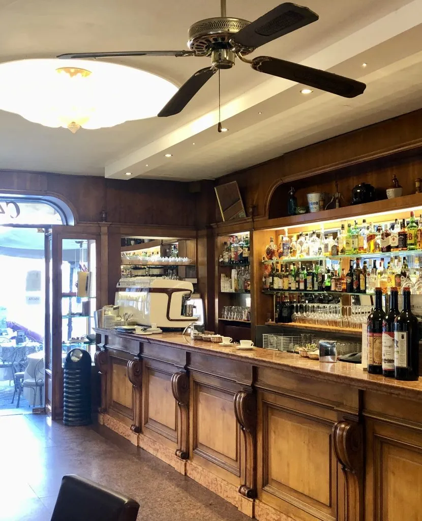coffee in italian bar in lucca italy