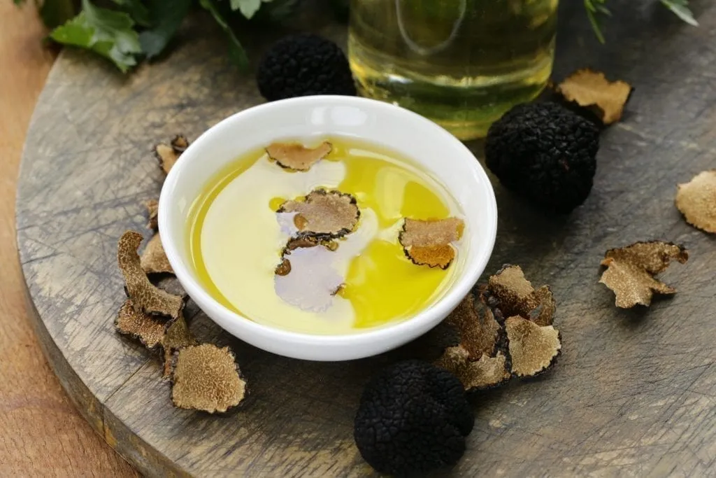 Bowl of truffle oil--definitely consider this delicacy when deciding what to buy in italy