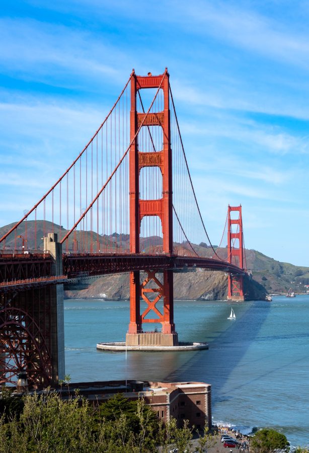 view of the golden gate bridge on a sunny day visiting san francisco california