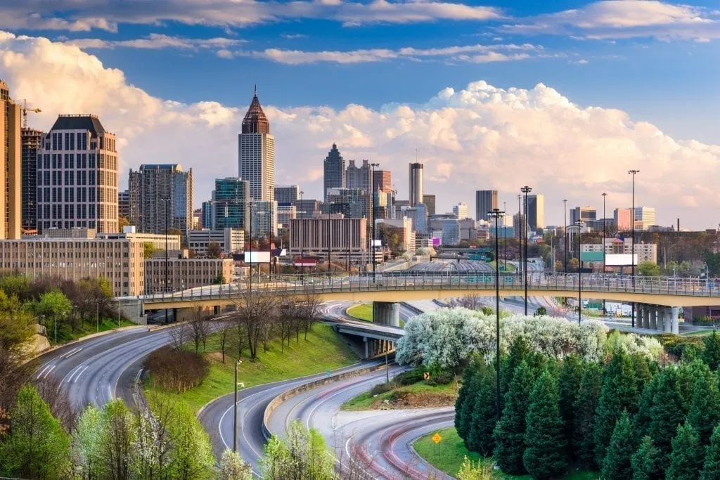 Atlanta Georgia skyline--Atlanta is one of the best weekend getaways in the south