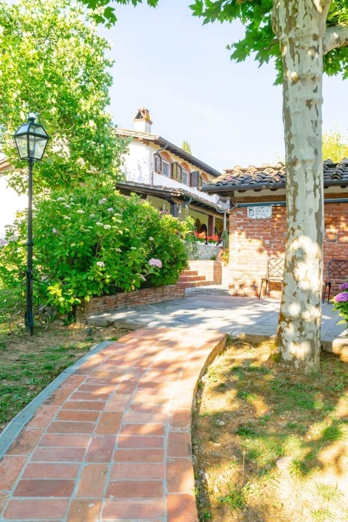 paved path on a private italy villa rental in tuscany