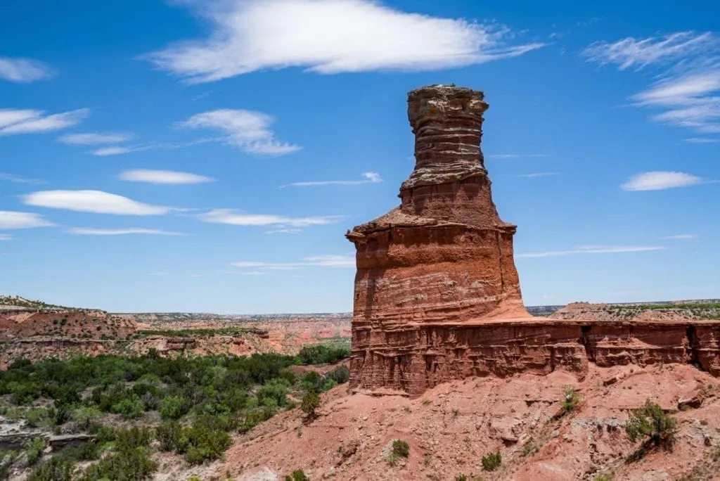 View of the Lighthouse Palo Duro Canyon from the side