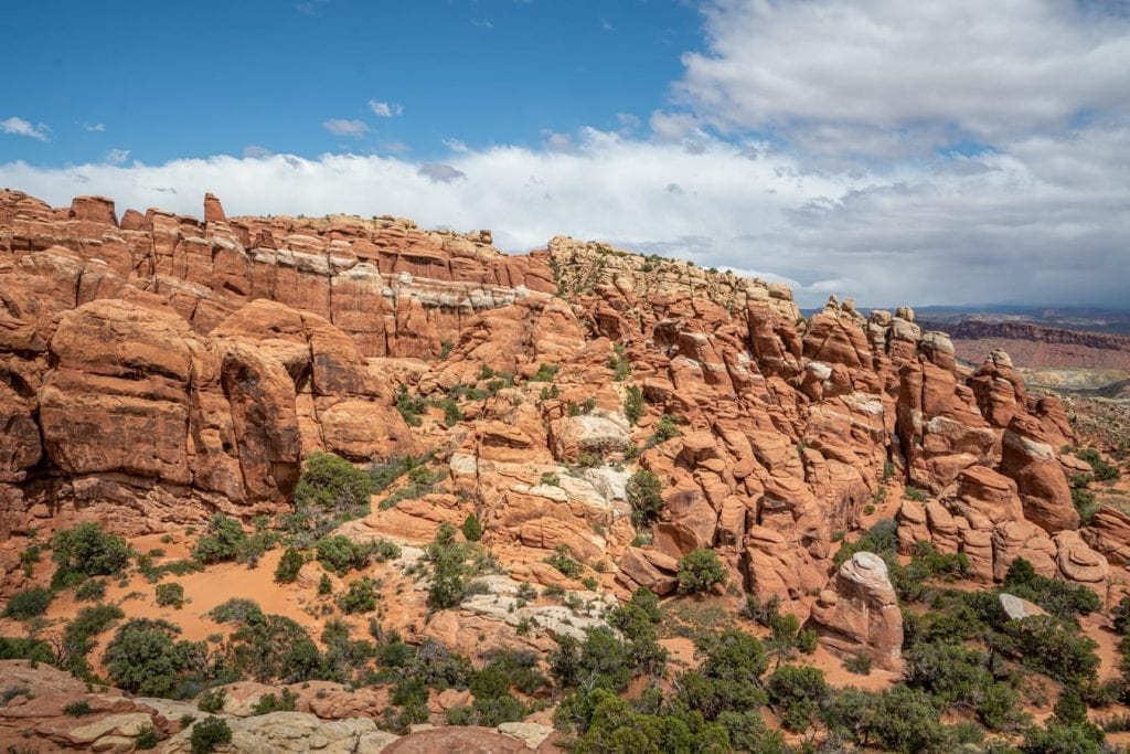 Fiery Furnace in Arches National Park as seen from above