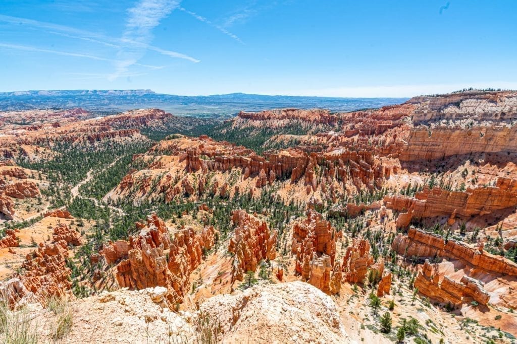 Inspiration Point at Bryce Canyon National Park on a sunny day