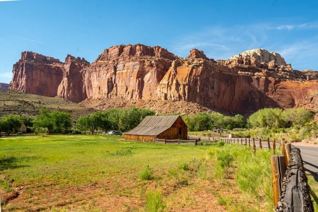 rock formations in capitol reef national park, one of the best places to visit in the us summer break