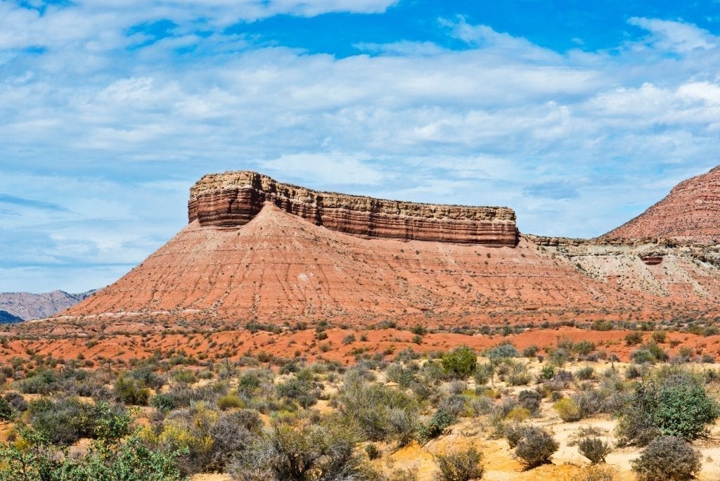 Mesa near Hurricane Utah on a sunny day