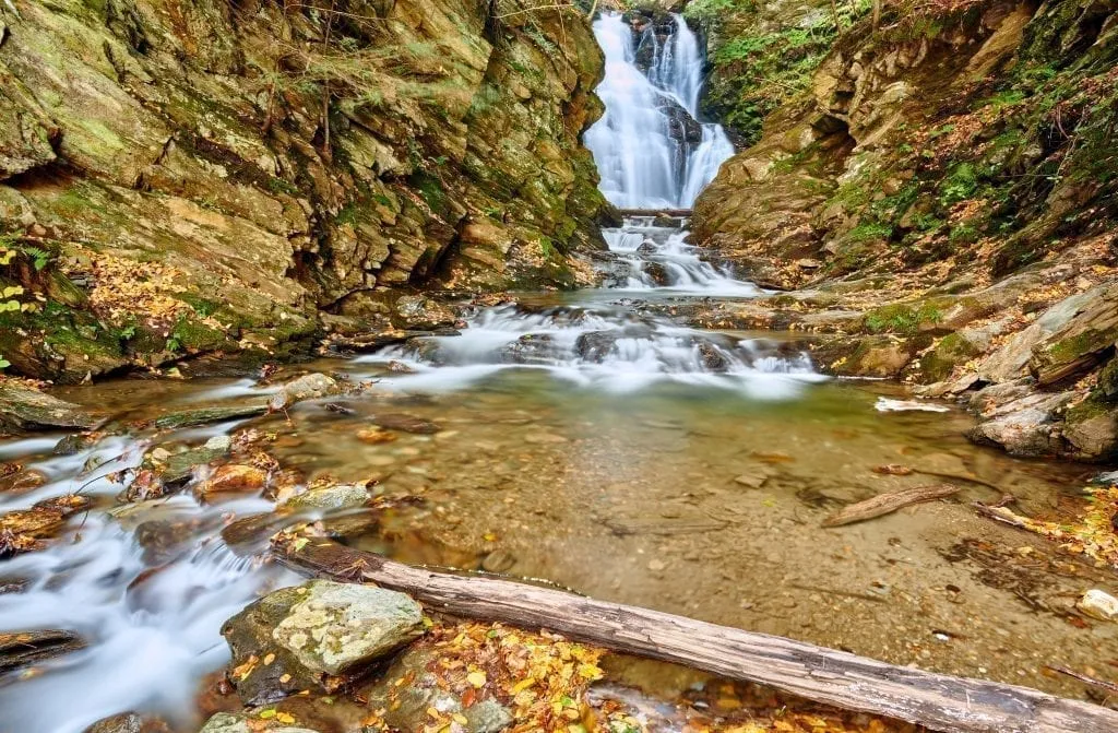 Cascade Falls near North Adams MA, one of the best boston weekend getaway ideas