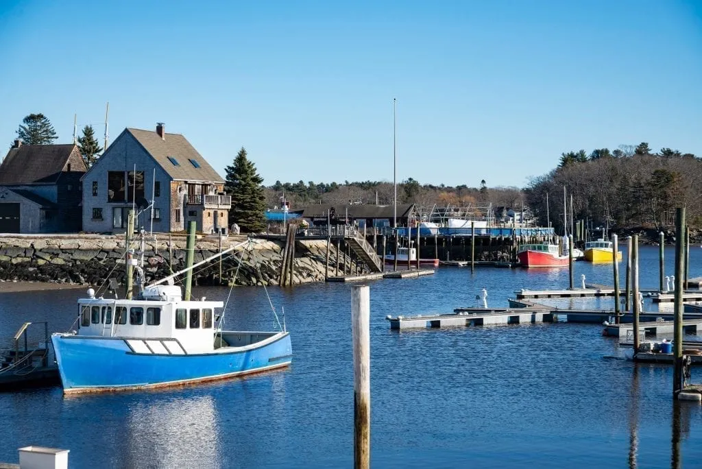 Harbor of Kennebunkport Maine, one of the best weekend getaways from Boston