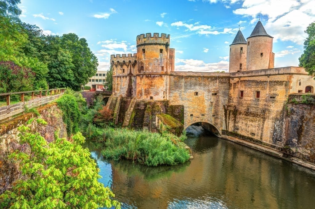 13th century medieval gate in metz france