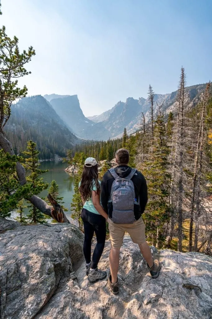 jeremy storm and kate storm hiking in rocky mountains national park