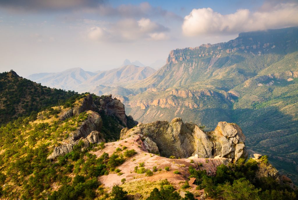 view of chisos mountains along lost mine trail big bend national park texas