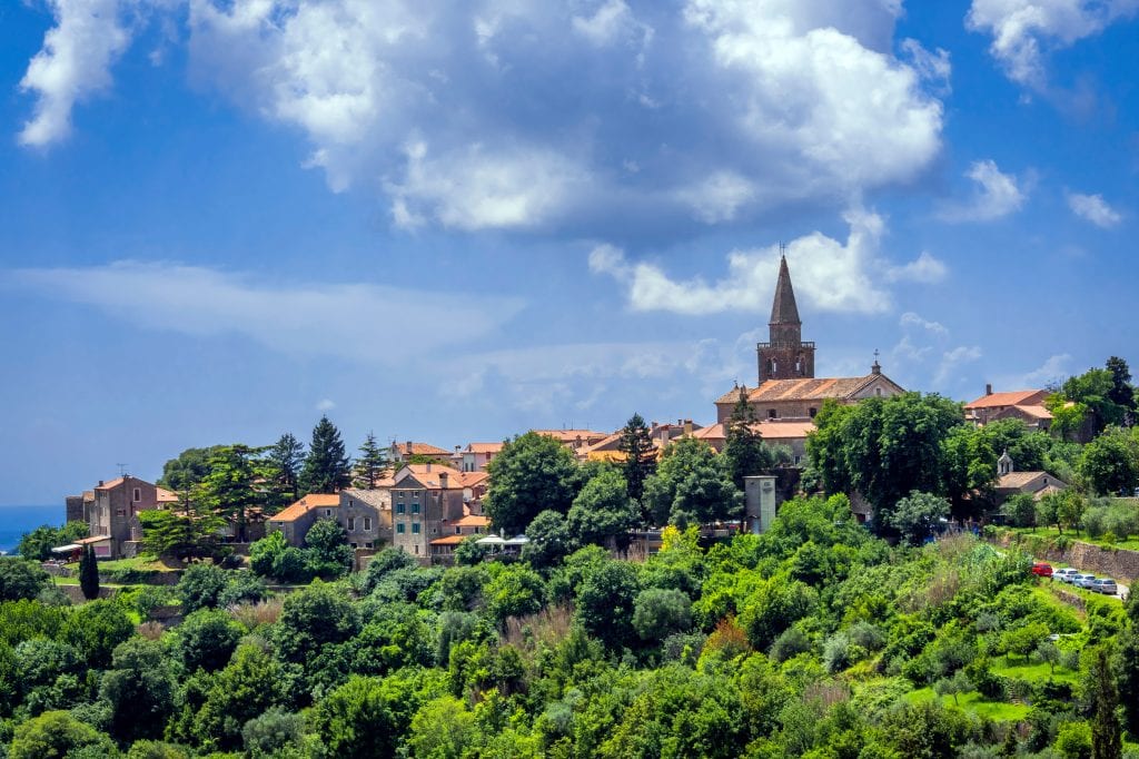 Grožnjan, a small hilltop village in croatia