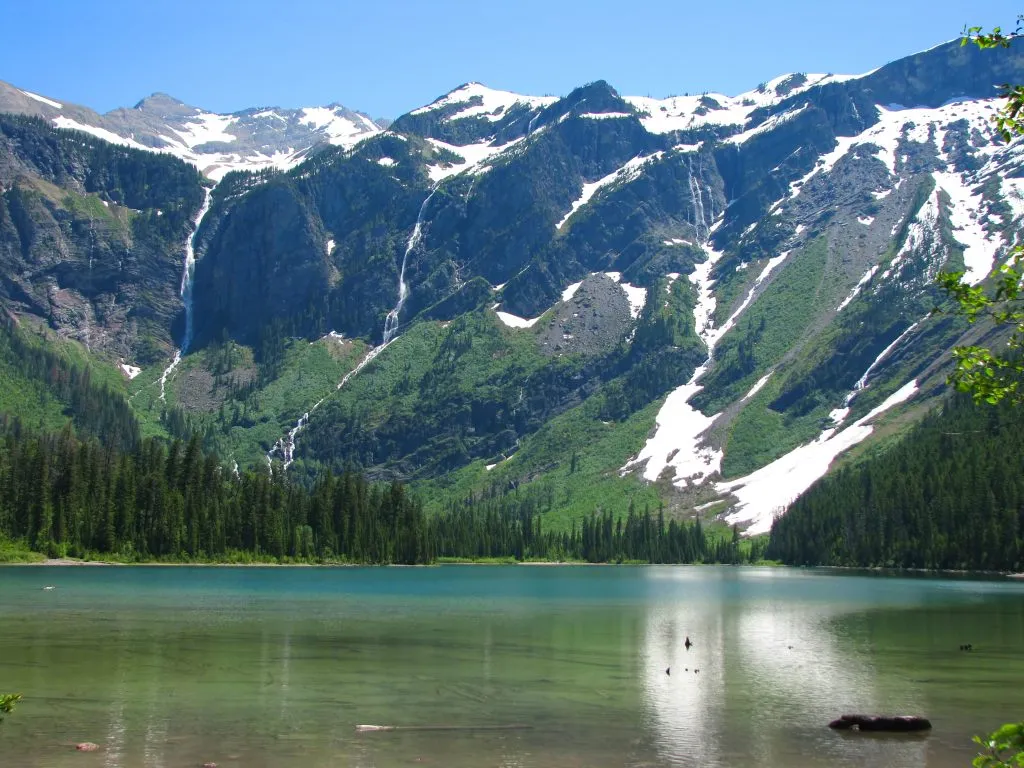 avalanche lake in glacier np, one of the best hikes near whitefish montana