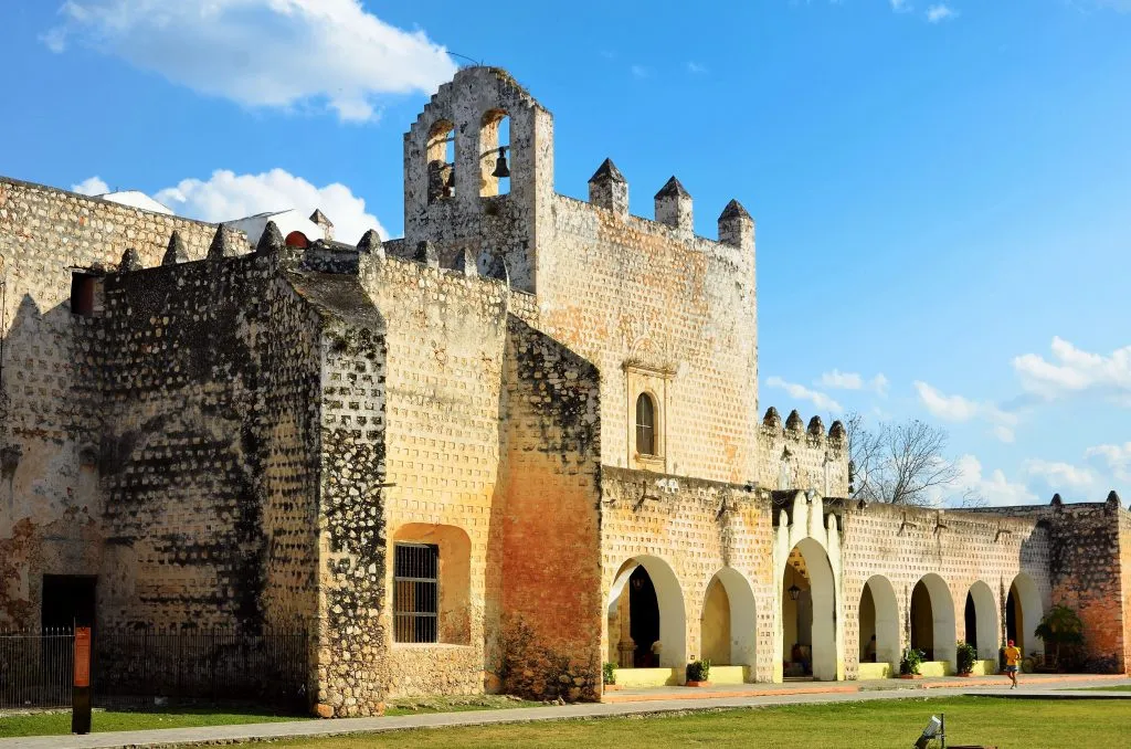 exterior of Convent of San Bernardino de Siena, valladolid mexico things to do in