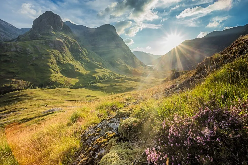 landscape of scottish highlands near glencoe, roadtripping here is one of the best things to do in europe