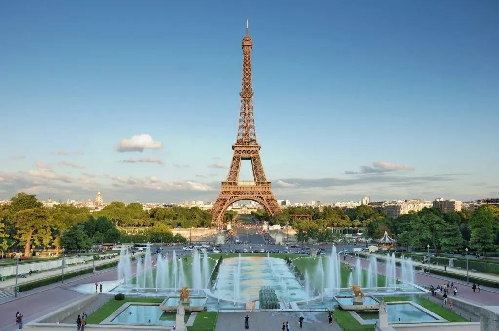 eiffel tower as seen from trocadero gardens, a europe bucket list destination