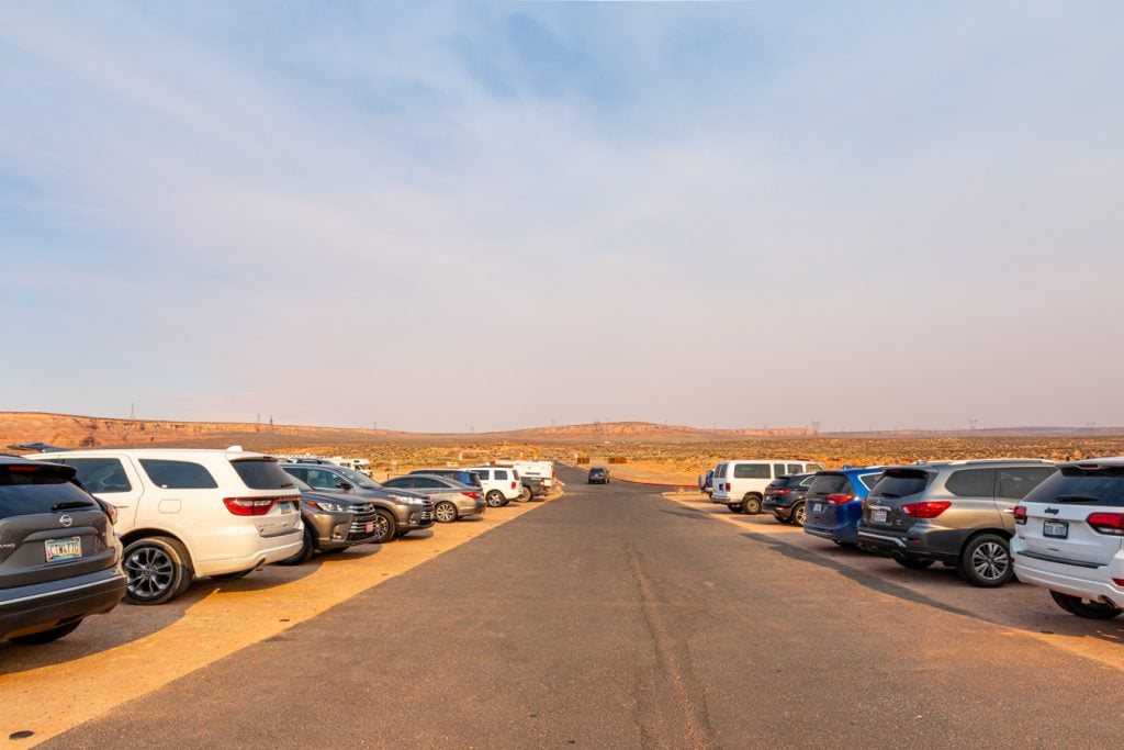 paved parking lot in page az