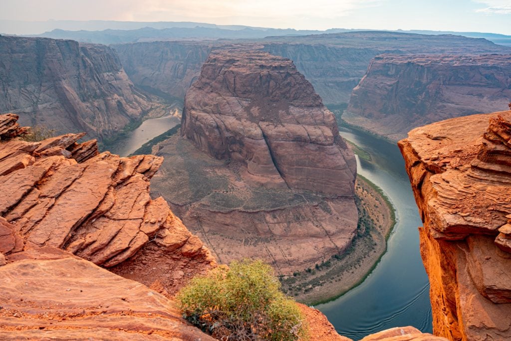 close up view of horseshoe bend page az