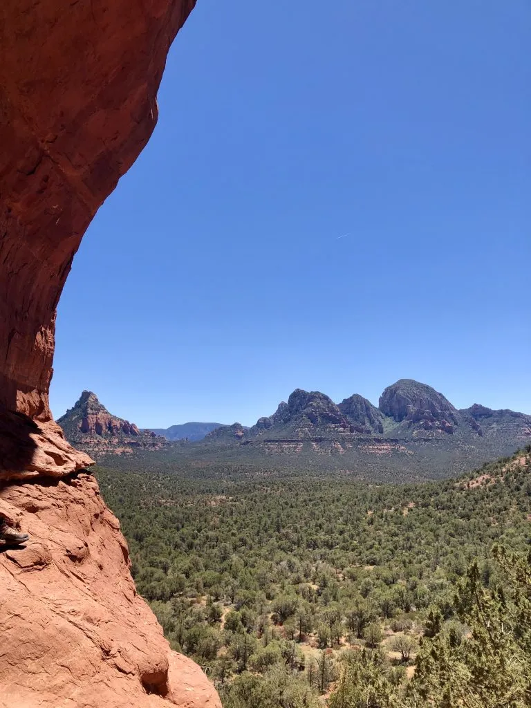view from an elevated cave in sedona arizona, one of the best places in arizona