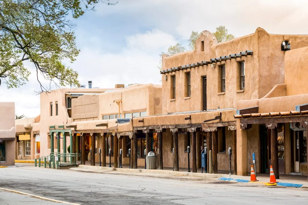 adobe buildings in downtown taos new mexico