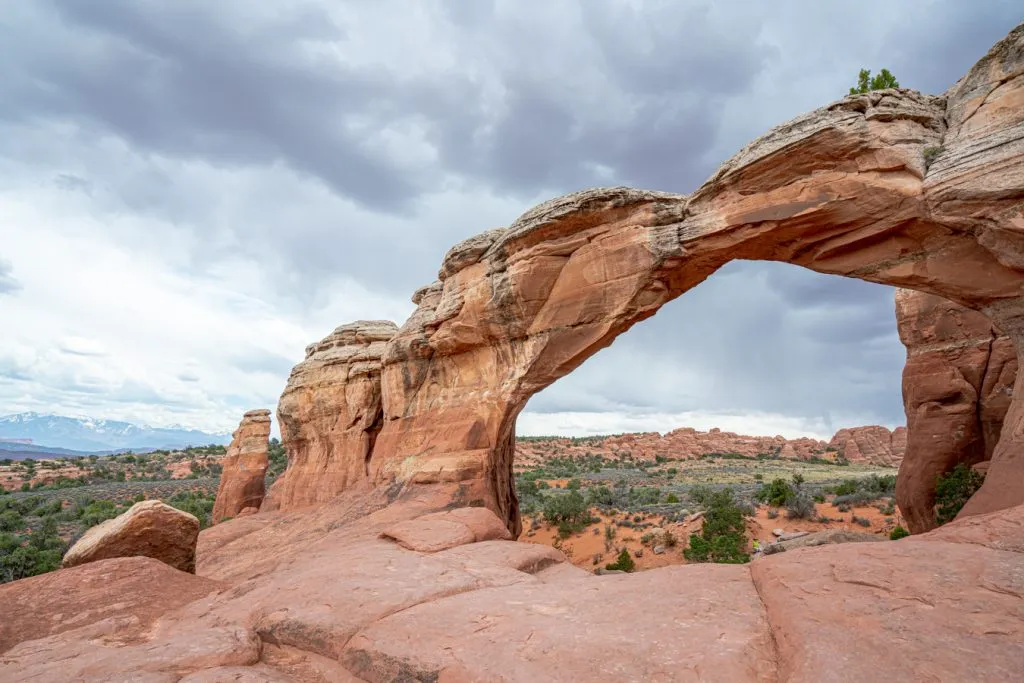 broken arch as seen on a cloudy day