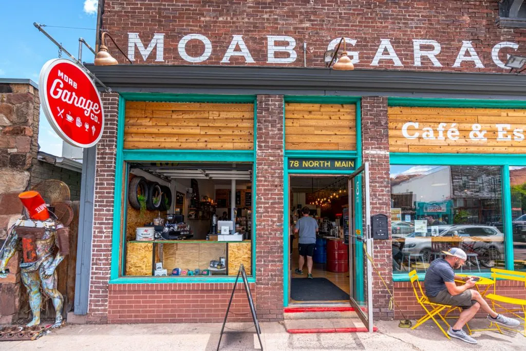 front facade of moab garage co