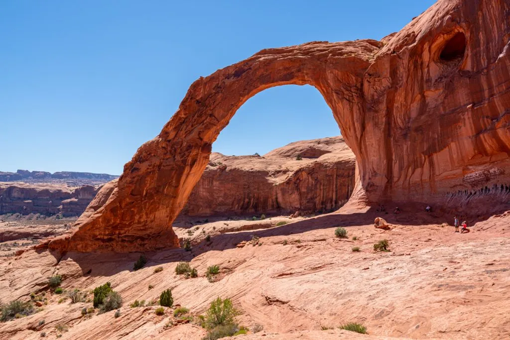 corona arch moab utah on a sunny day