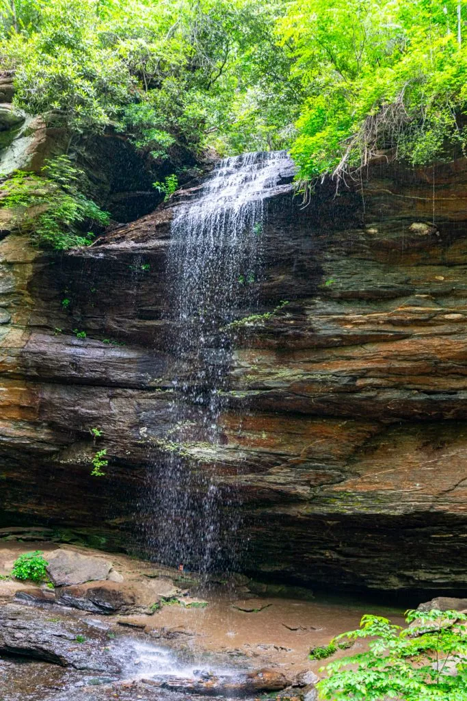 moore cove falls, a fun stop when experiencing asheville in 3 days itinerary
